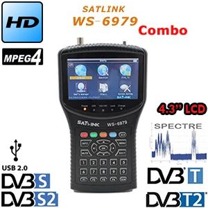 FINDER SATLINK WS6979 DVBS2 ORIGINAL DVBT2 MPEG4 Combo + Spectrum Satellite METER FINDER WS6950HD SAT FINDER WS6979 METTER