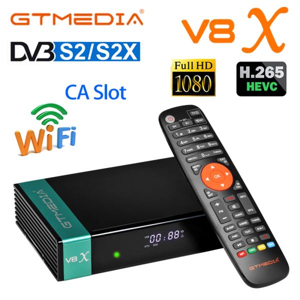 Finder de envío SPAIN DVBS2 Receptor satelital GTMEDIA V8X H.265 DVB S2 V7 S2X WiFi CA SEBLADO SET SCART Box GT Media V8 Nova