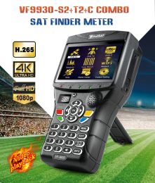 FINDER VF 9930 DVBS2 / T2 MPEG4 DVB H.265 Satellite TV Finder Receptores de TV HD Satellite Receptor Meter Signal Test de 4,3 pouces LCD