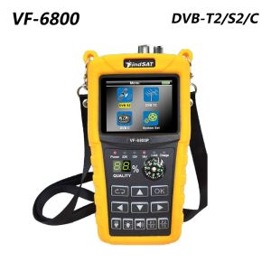 Finder VF6800 met Yellow Case Combo DVBT2 /S2 /C Satellite Finder 2000MA MPEG4 SAT Finder Meter 2,4 inch LCD HD Digital Satfinder