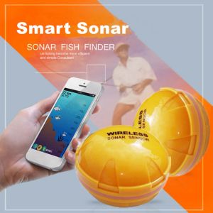 Finder Wireless Fish Finder profondeur Echo Sounder Din Fréquence Sonar Alarme Transducteur Fishfinder Iosandroid avec GPS 120 pieds de profondeur