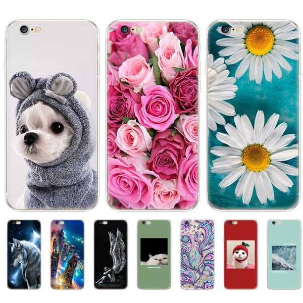 Coque en silicone pour Iphone 5s 5 S Se 4 4s coque de téléphone souple en Tpu Apple IPhone 6s 6 Plus Fundas Coque Etui pare-chocs