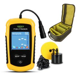 Finders 100M Sonar Portable LCD détecteur de poisson outils de pêche écho sondeur détecteur de pêche avec crochets de leurre de pêche sur glace et sac de moulinet de pêche