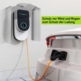 Finders 1set Wallbox Protection contre les intempéries Toit de protection contre les intempéries Toit de protection en acier inoxydable pour station de recharge de voiture électrique