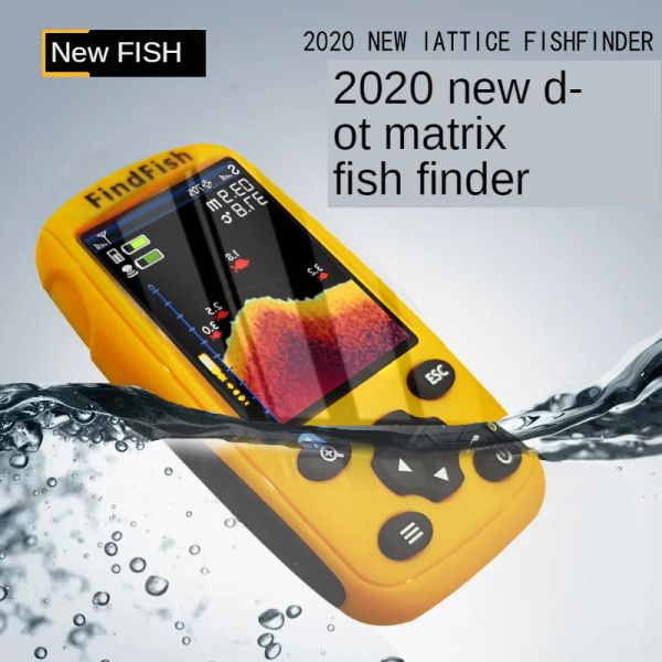 Finders-sonda eco inalámbrica para pesca, buscador de peces Lcd, recarga de batería, lámpara atractiva, Sensor de Sonar, 45m de agua, novedad de 2020