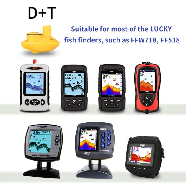 Finders D + T capteur de Sonar à distance sans fil capteur de pêche transducteur 45M profondeur d'eau accessoires de recherche de pêche