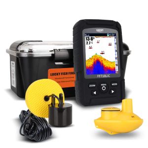 Finders Ff718lic 100m Lcd Portable Sonar Capteur Étanche Fish Finder Alarme Faisceau Transducteur Echo Sondeur avec Affichage 2in1 Fishfinder