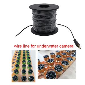 Câble de caméra de pêche, 15/20/30m, câble de caméra sous-marine, ligne de Transmission de données pour détecteur de poisson, écouteurs 3.5mm, accessoires de pêche