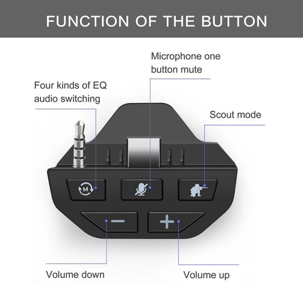 Los buscadores manejan el control del control del adaptador de los auriculares estéreo Adaptadores de audio convertidor de auriculares para Xbox One Wireless GamePad G2AC