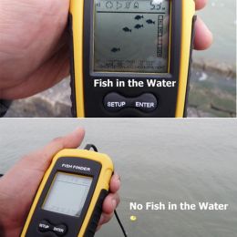 Finders Détecteur de poisson de haute qualité, Sonar Portable filaire LCD, détecteur de profondeur de poisson, alarme 100M, transducteur électronique, matériel de pêche