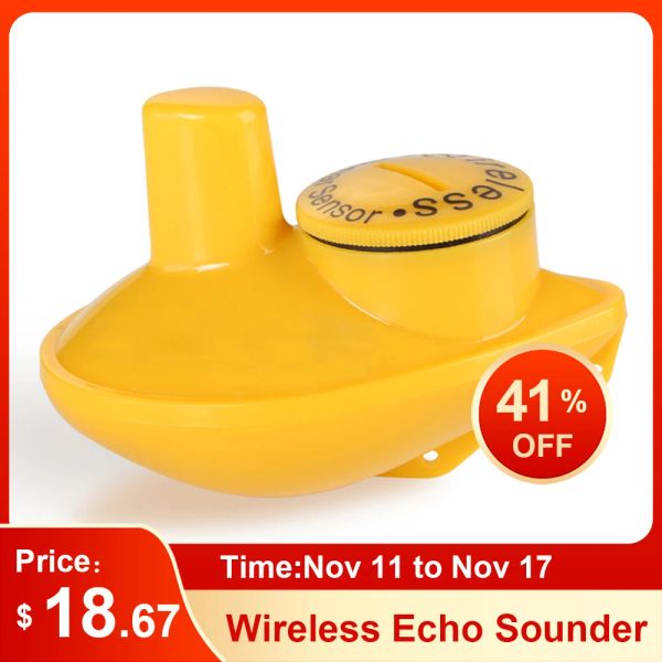 Finders Lucky Echo Sounder Sensor de sonar remoto inalámbrico Buscador de pesca Transductor 45 M Profundidad de agua Detector de sonda de pesca Herramientas de pesca