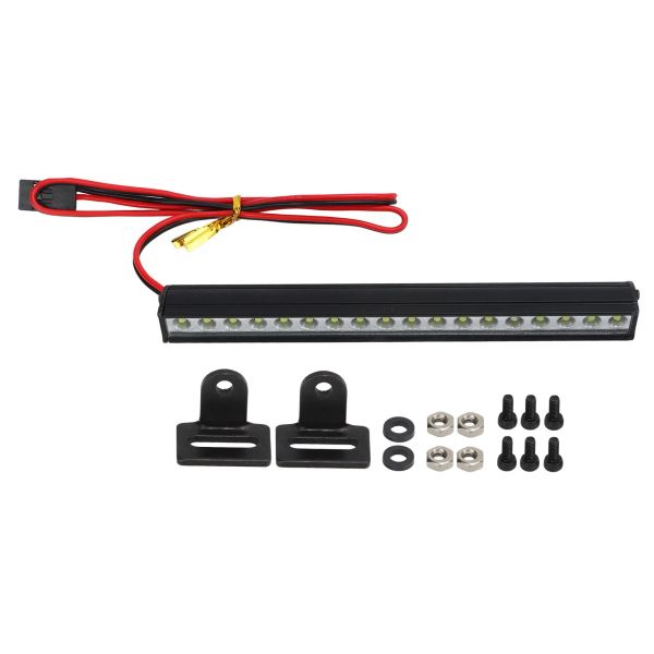 Finders RC CAR Light Bar 18 LED Luz blanca Fácil de instalar Barra de luz del techo RC 514.8V por 1/10 RC Crawler por 1/12 RC