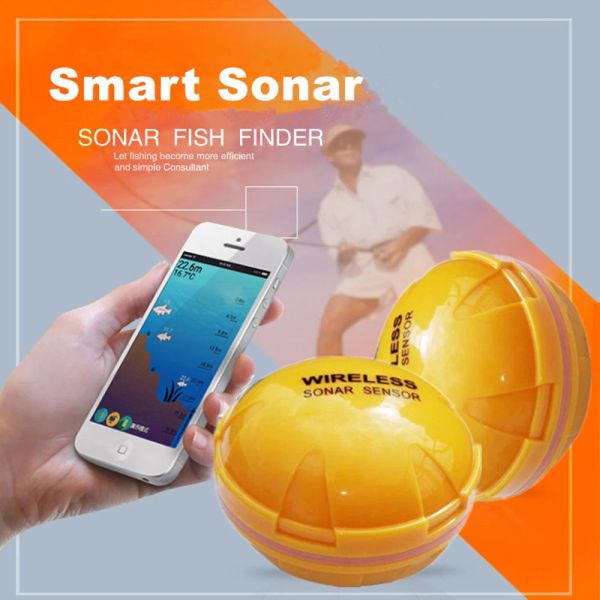 Finders XF06 Détecteur de poisson sans fil, téléphone intelligent, capteur sonar, Bluetooth, pêche visuelle intelligente du poisson
