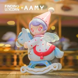 Het vinden van eenhoorn Aamy Clockwork Toy City Series Blind Box Spring Manga Kawaii Actie Figuren Mystery Birthday Gift Kid 240301 240325