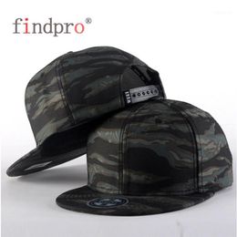 Findpro Camo Snapback Caps Nouveaux chapeaux hip hop réglables à plat pour hommes Femmes Camouflage Baseball Boy Cap Style Unisex1264b