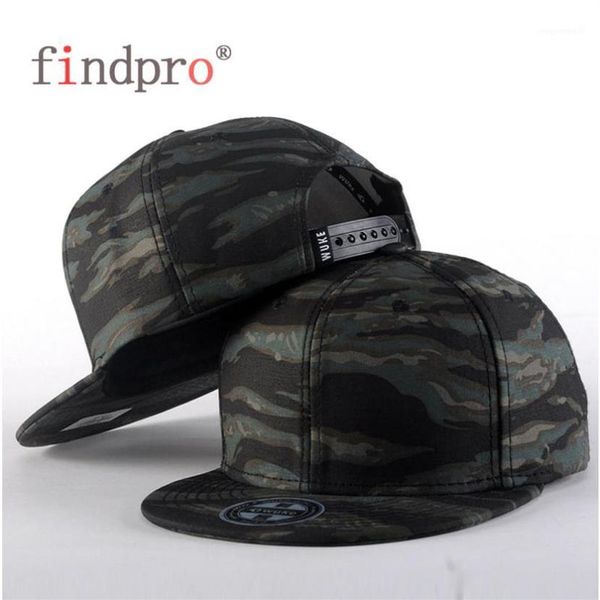 Findpro Camo Snapback Caps Nouveau Plat Réglable Hip Hop Chapeaux Pour Hommes Femmes Camouflage Baseball Bboy Cap Style Unisex1275i