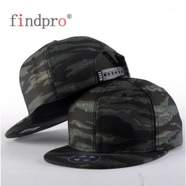 Findpro Camo Snapback gorras nuevas planas ajustables gorros de Hip Hop para hombres mujeres camuflaje béisbol Bboy gorra estilo Unisex16146606