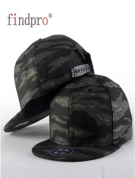 Findpro Camo Snapback gorras nuevas planas ajustables gorros de Hip Hop para hombres mujeres camuflaje béisbol Bboy gorra estilo Unisex11706458