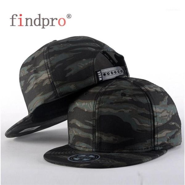 Findpro – casquettes de Camouflage Snapback, nouveaux chapeaux plats réglables Hip Hop pour hommes et femmes, casquette de Baseball Bboy de Camouflage, Style unisexe 1248A