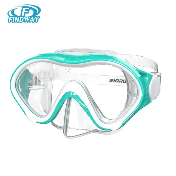 Findway Gafas de natación para niños, visión amplia de 180 °, a prueba de fugas con cubierta para la nariz, gafas de buceo antiultravioleta para niños y niñas de 414 años 240123