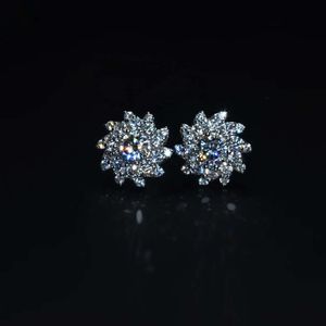 Diamant central fin de 1,5 ct, breloque en moissanite de tournesol en or massif de Dubaï 18 carats 14 carats pour