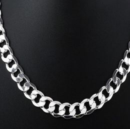 Fine 925 Collier de chaîne Figaro Silver Silver 6 mm 16quot24inch Top Quality Fashion Femmes Men de bijoux 2019 Nouveau arrivée 9824257