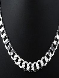 Fine 925 Collier de chaîne Figaro Silver Silver 6 mm 16quot24inch Top Quality Fashion Femmes Men de bijoux 2019 Nouveau arrivée 6809583