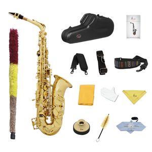 Saxophone alto fin en mi bémol corps en laiton coque blanche examen adulte saxophone alto