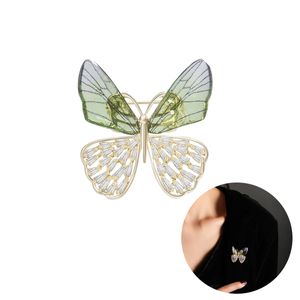 Fine cristal papillon broche femmes Simple strass Sequin Corsage haute qualité fête vêtements accessoires insectes bijoux cadeaux