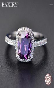 Fine Engagement Ruby 925 Anneaux en argent sterling Amethyst Gemstone Ring Silver Emerald Blue Sapphire Nouveau pour les femmes13589080