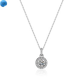 Fijne Mode-sieraden 1CT Moissanite Sieraden Verstelbare Vrouwen Koreaanse Sleutelbeen Ketting 925 Sterling Zilveren Moissanite Ketting