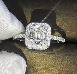 Gioielleria raffinata 100 vero anello in argento sterling 925 a forma di T diamante Cz anelli di fidanzamento per fedi nuziali per le donne Gioielli da sposa7559412
