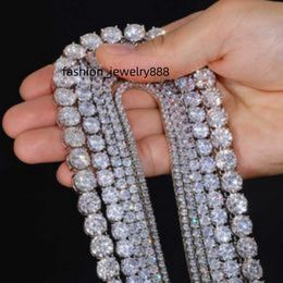 necklaces Boutique collier de tennis en diamant bijoux 3mm 5mm plaqué argent VVS moissanite diamant Cluster chaîne de tennis colliers pour hommes et femmes livraison gratuite