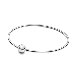 Verfijnde sieraden Authentieke 925 Sterling Silver Bead Fit Pandora Charm Armbanden Strakke en slanke Bangle Armbanden Safety Chain Hanger DIY kralen