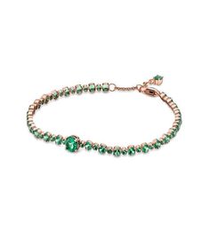 Fijne sieraden Authentiek 925 Sterling Silver Bead Fit Charm Bracelets Link Groene Sparkling Pave Tennis Safety Chain Hanger Diy Beads8664116