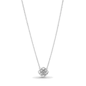 Fijne sieraden authentieke 925 sterling zilveren ketting fit pandora hanger charm rose bloemblaadjes collier liefde verlovingsdiy bruiloft kettingen