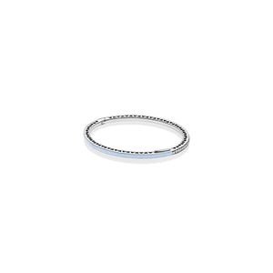 Fijne sieraden Authentiek 925 Sterling Silver Ring Fit Pandora Charm Radiant Hearts Bangle armband met luchtblauw email Clear CZ Engage296f