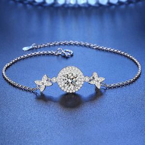 Fijne sieraden armbanden armbanden Moissanite armband vrouwelijke boog ontwerper geplatineerd Valentijnsdag cadeau voor vriendin