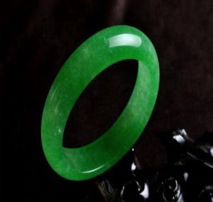 Fijne sieraden Chinees Natuurlijke Beauul Emerald Green Nephrite Jade Bangle Bracelet gratis verzending4170405