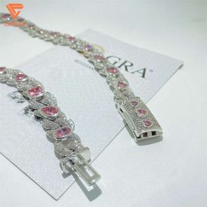 Fijne sieraden Cubaanse ketting 925 Sterling zilveren touw ketting Dames Mens sleutelbeen 18mm Diamant liefde