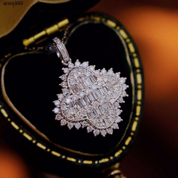 Collier classique en forme de trèfle à quatre feuilles, bijou fin personnalisé en or blanc pur 18 carats, diamant naturel 0,75 ct
