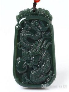 Fine bijoux HETIAN JADE GABEAU COLLE Collier de dragon chinois sculpté Collier Lucky Collier Femmes hommes Bijoux 2616893