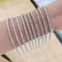 Bijoux fins de haute qualité Bracelets 10k Real Gold Lab Labor Grown Diamonds Tennis Chain Collier