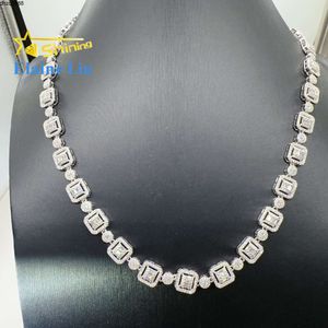 Fijne sieraden luxe 925 sterling zilveren hiphop Iced Out aangepaste diamanten Vvs Moissanite ketting