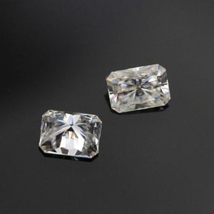 Material de joyería fina, piedras preciosas sueltas de moissanita de corte radiante de 6*8mm para ajuste de joyería