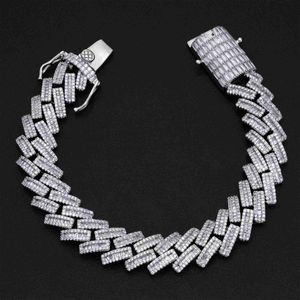 Fijne sieraden Mens vrouwen passeren diamant tester S925 Sterling zilver met d kleur vvs moissaniet cubaanse armband