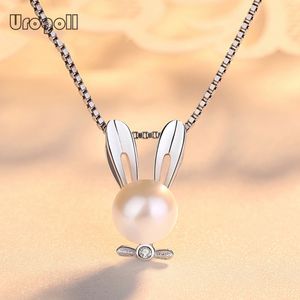 Fijne sieraden pure 925 sterling zilveren konijn hanger kettingen voor vrouwen bruid romantische bruiloft fartij solide zilver 925 sieraden Q0531