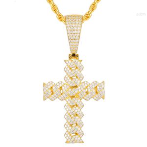 Bijoux fins en argent Sterling 925, pendentif en diamant glacé Vvs Moissanite Hip Hop, mode jésus