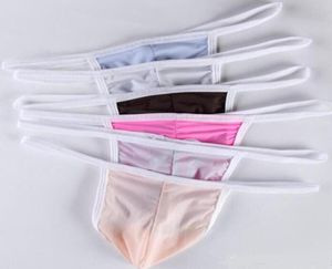 Fine Men039s Ice Silk Micro Bikini Briefes Hipster Penis Pouche Thongs G Strings Tangas T Back Panties Low Taist Mens Gay Underwe2578208