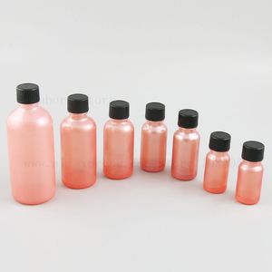 Fine brume bouteilles rechargeables huile essentielle cosmétique 1 OZ 10 ml 30 ml 50 ml 100 ml verre peinture rose bouteille 20 pièces